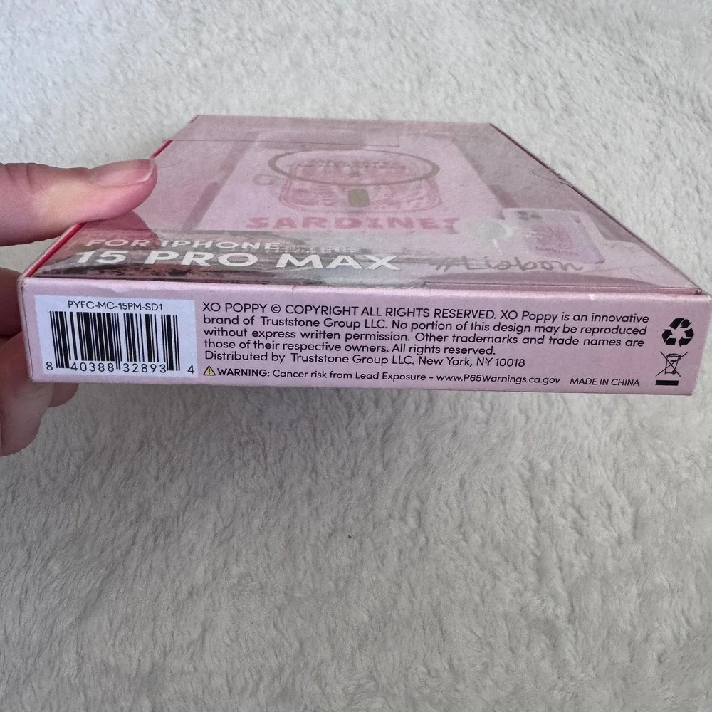 XO Poppy for iPhone 15 Pro Max MagSafe Case Sardines Portugal Pink‎ Lisbon Vacay